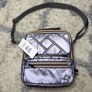Lug by WRANGLER Silver Quilted Messenger Bag
